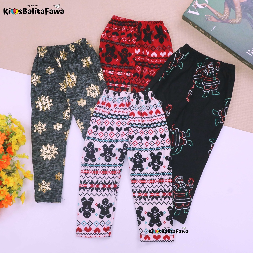 [KATUN KOREA] SPESIAL CHRISTMAS Legging Cecilia uk Bayi 3-12 Bulan PREMIUM IMPORT / Celana Leging Anak Perempuan IMPORT