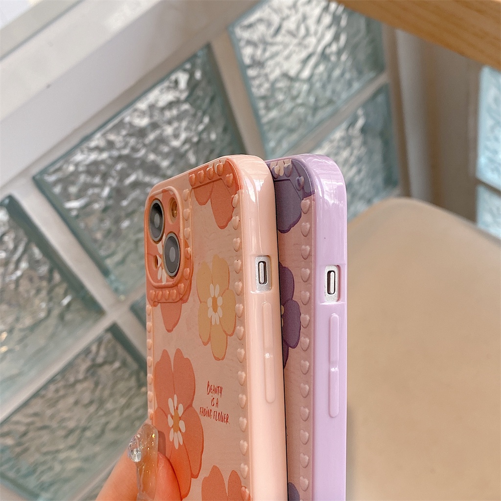 Soft Case Motif Bunga Ungu Pink Untuk OPPO A16 A15 A54 A95 A94 A12 A74 A93 A5S A7 A57 F1S A3S Reno6