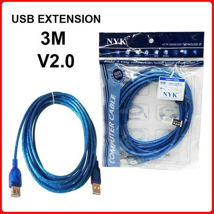 Kabel USB Ekstension 3M 2.0 - extension 3m