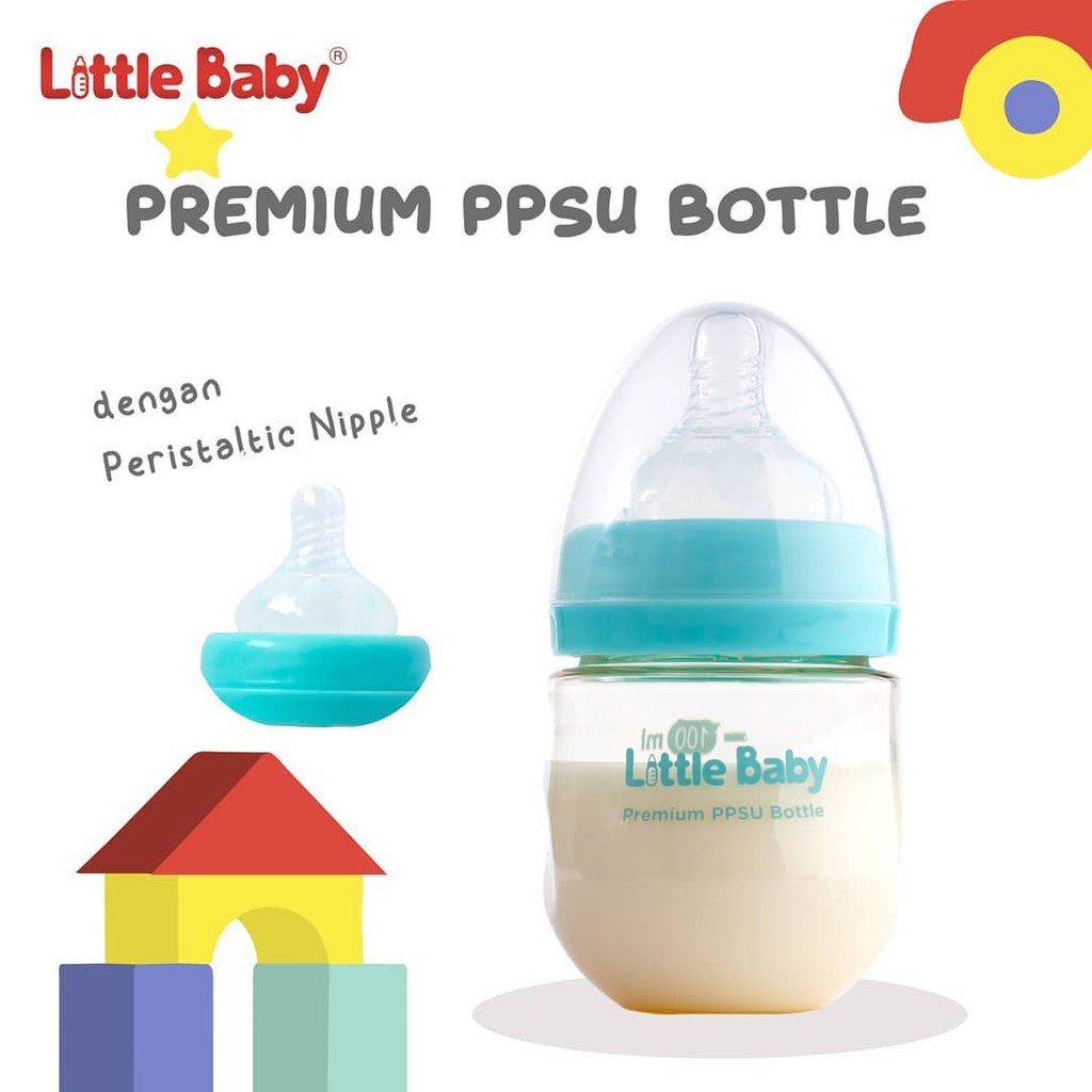 Little Baby Premium PPSU Wide Neck Bottle Botol Susu Dot Bayi 100ml