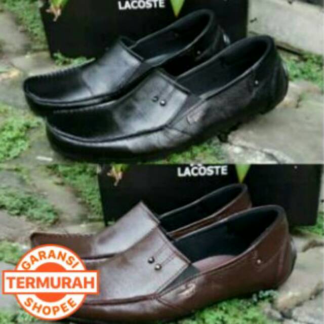 Sepatu kulit pria sepatu pantofel lacoste sepatu kulit asli sepatu kerja sepatu kantoran
