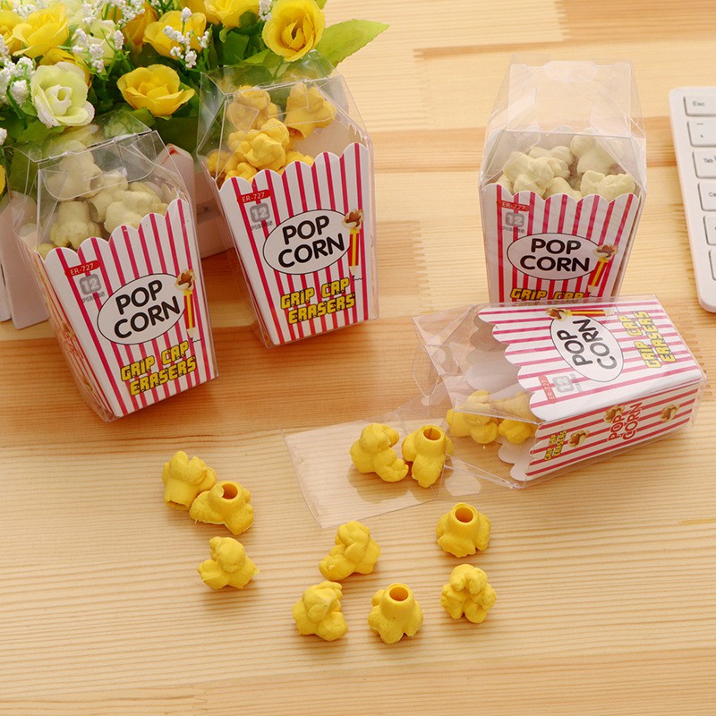 

1 Kotak isi 16 Pcs Penghapus Anak Kreatif Motif Popcorn / Popcorn Boxed Eraser