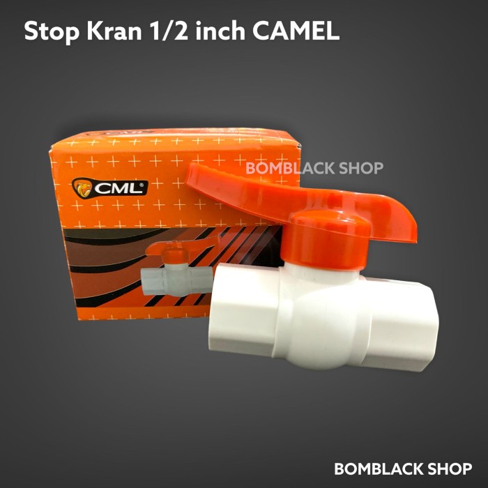 CAMEL Stop Kran 1/2 inch Plastik PVC Ball Valve Stop Keran Pipa Air