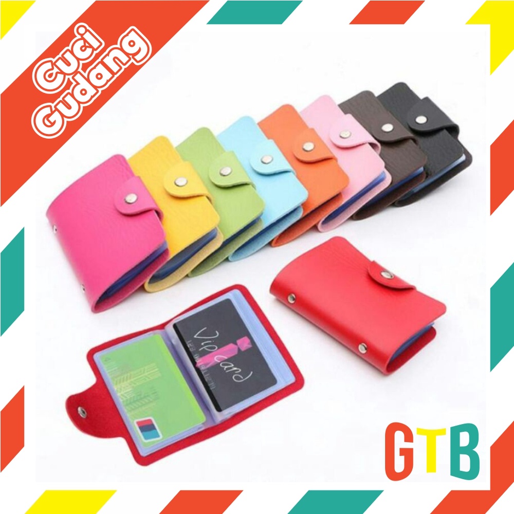 ❤️GTB❤️ D016 24 SLOT DOMPET KARTU NAMA CARD ORGANIZER TEMPAT KARTU NAMA ATM