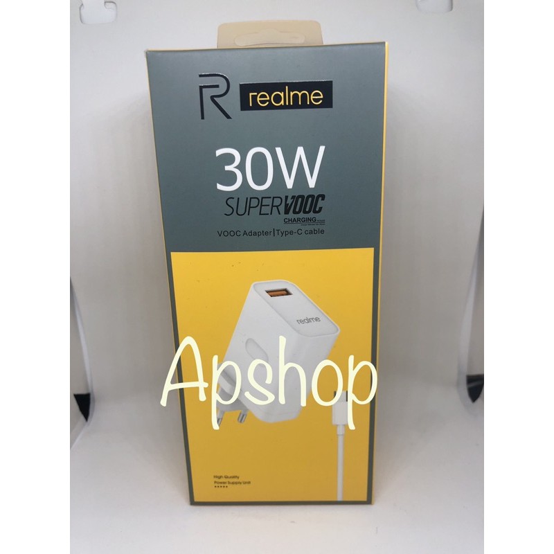 CHARGER REALME 30W SUPER VOOC CHARGING VOOC ADAPTER|TYPE-C CABLE