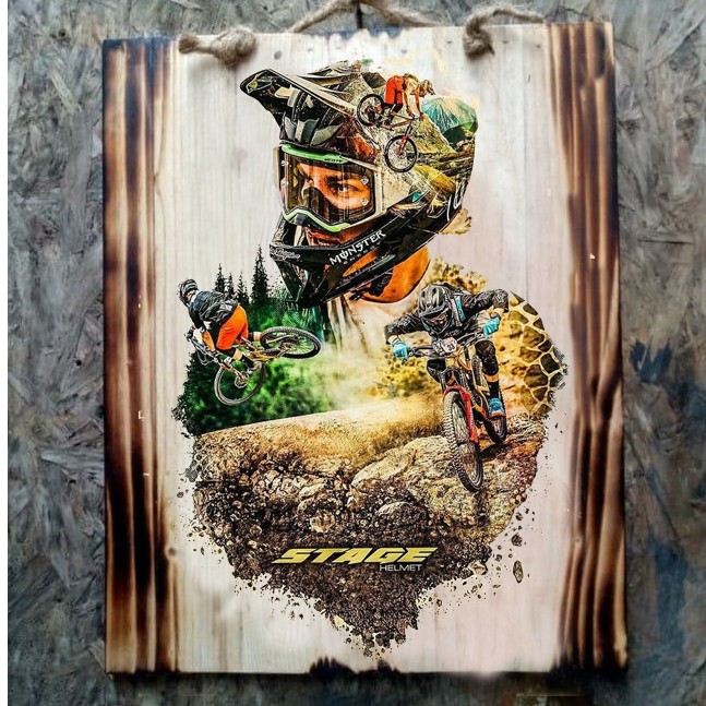 HIASAN  LUKISAN KAYU HELM TRAIL CROSS PAJANGAN VINTAGE DEKORASI KAFE CAFE RESTO JATIBELANDA