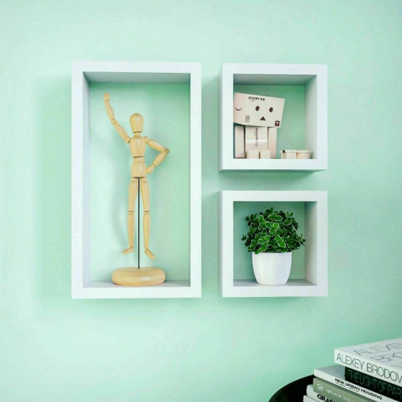 RAK DINDING MINIMALIS SERBAGUNA FURNITURE RUMAHTANGGA HIASAN RUANG TAMU KEKINIAN