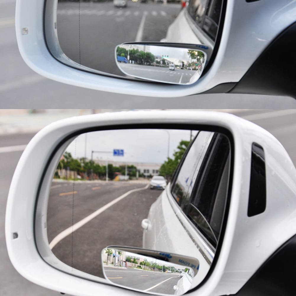 SPION TAMBAHAN MOBIL Blind Spot Mirror Oval Wide Adjustable Mobil Kaca Spion Blind Spot Wide Angle 2 PCS