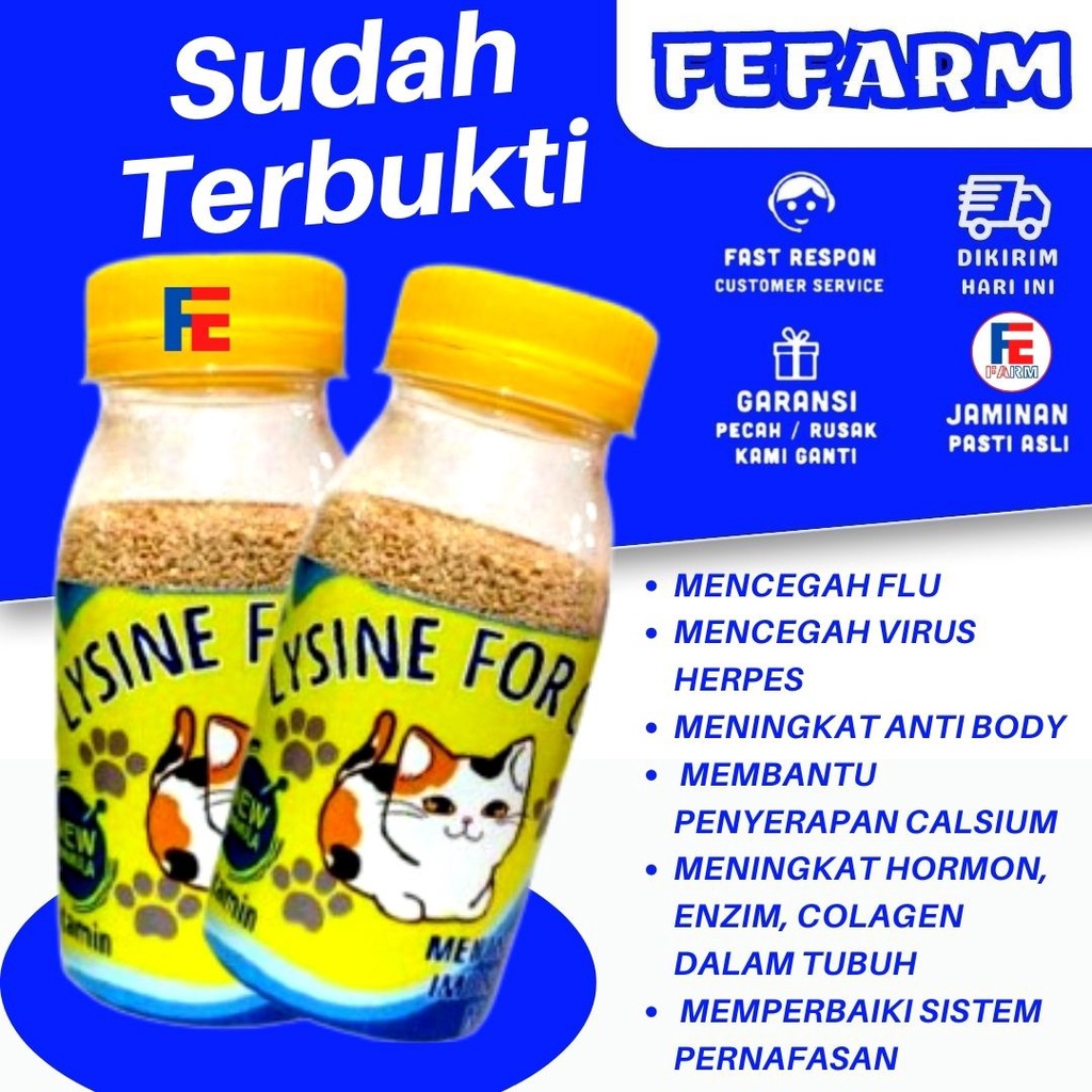 PENGGEMUK KUCING LYSINE PLUS VITAMIN LENGKAP FEFARM