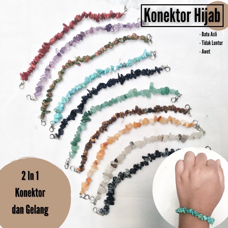 Konektor Hijab Masker Kalung / Konektor Masker Batu / Konektor Masker Manik / Konektor Masker 2 in 1