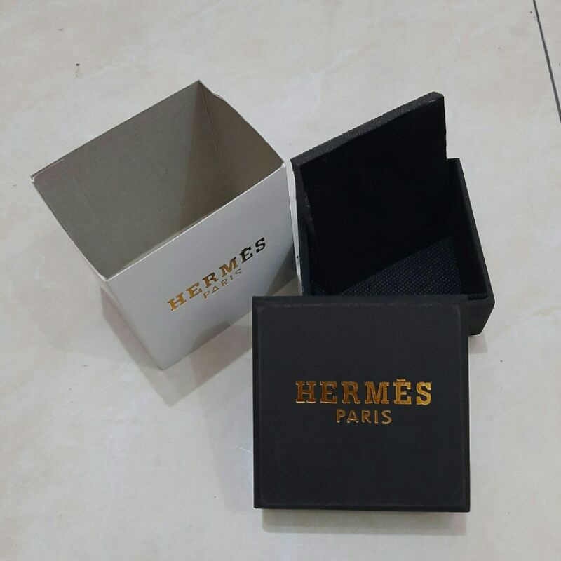 KOTAK ACCESORIES GELANG KALUNG HERMES BOX KAYU