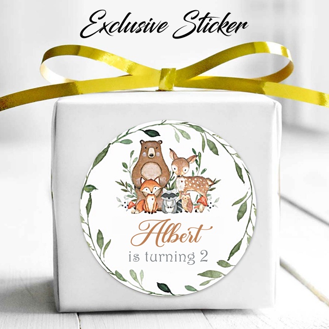 

50 STIKER / STICKER ANIMALS 2-10 ULANG TAHUN / ULTAH / BIRTHDAY