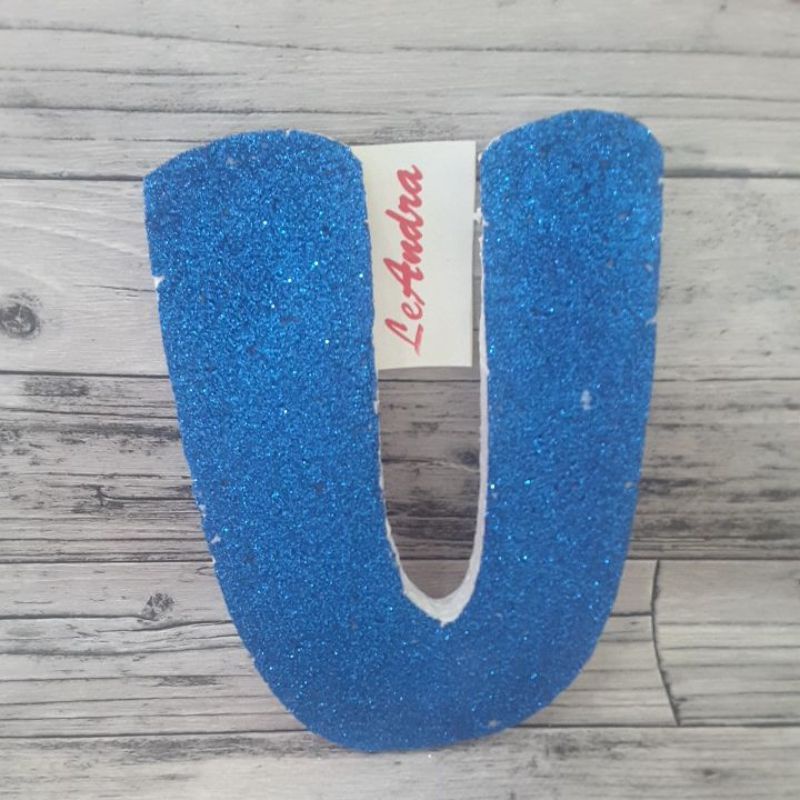 STYROFOAM/GABUS HURUF/ANGKA WARNA GLITTER