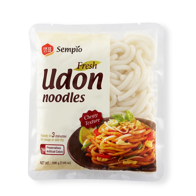 

impor-mie- fresh udon noodle / mie tebal / mie udon instant sempio 200 gr halal -mie-impor.