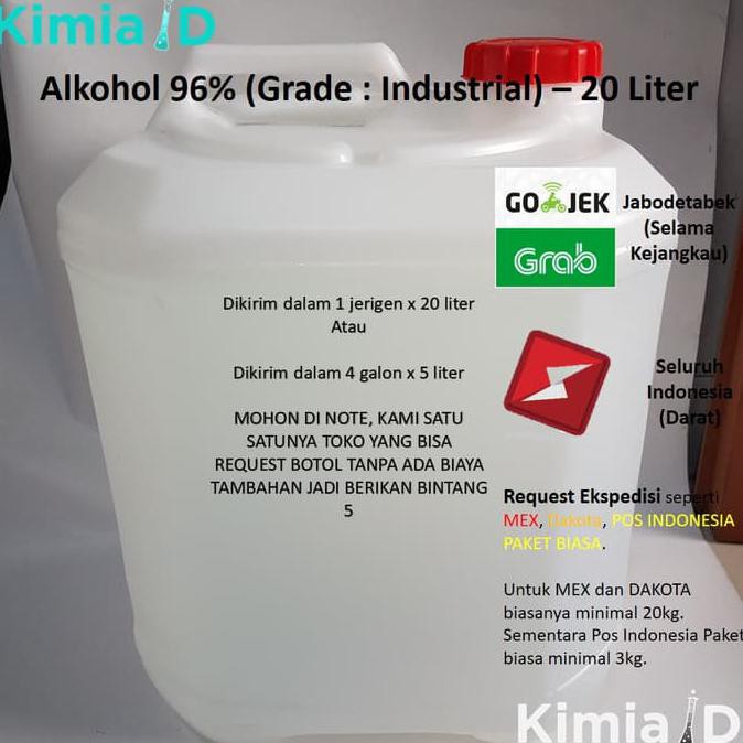 Sale Alkohol 96% - 20000 Ml - Alcohol 96% - Sterilisasi Stock Terbatas