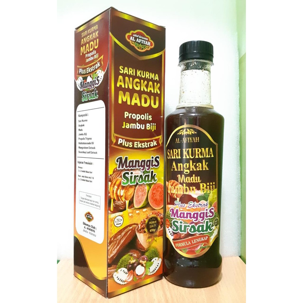 SARI KURMA ANGKAK MADU JAMBU BIJI PLUS MANGGIS SIRSAK AL AFIYAH 470 gr