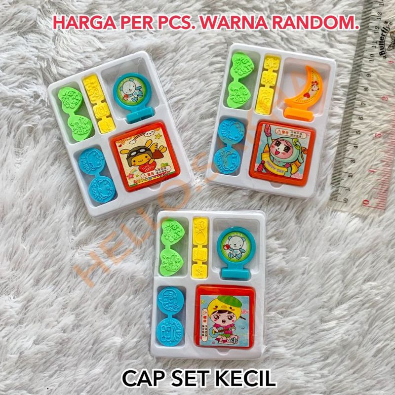 

MAINAN CAP STEMPEL SET 7 IN 1 KECIL ADA TINTA REFILL ISI ULANG GAMBAR KARTUN LUCU KARAKTER ANAK