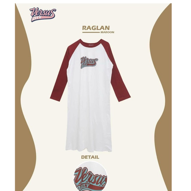 Versus City Raglan Maroon