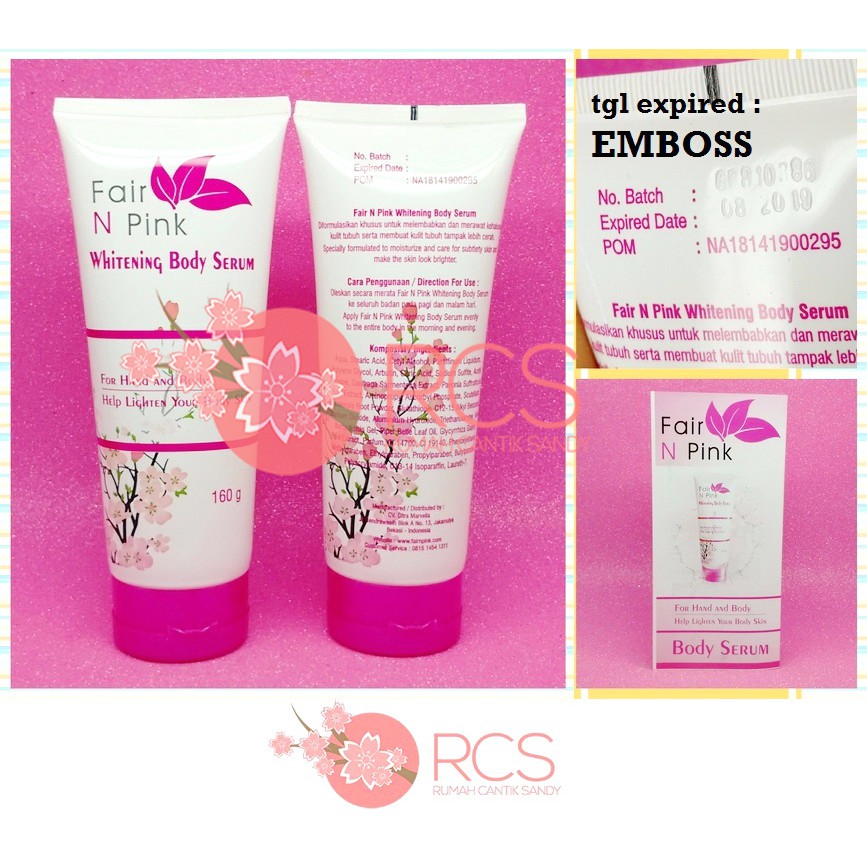 BODY SERUM 160 ML ~ WHITENING BODY FAIR N PINK ORIIGNAL~ PEMUTIH BADAN ~ FAIR PINK