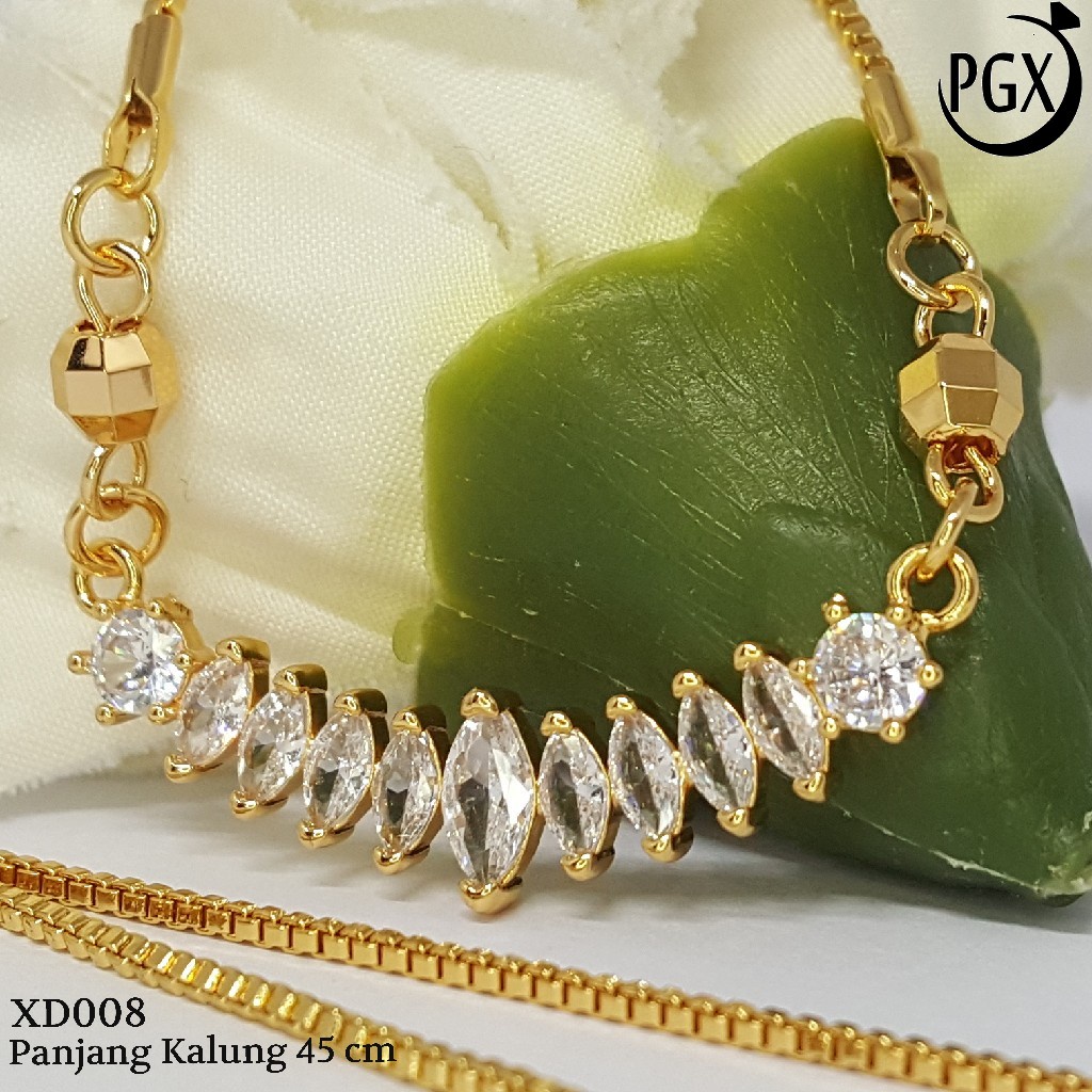 PGX Kalung Wanita Xuping Perhiasan Lapis Emas Aksesoris Fashion Premium - XD082