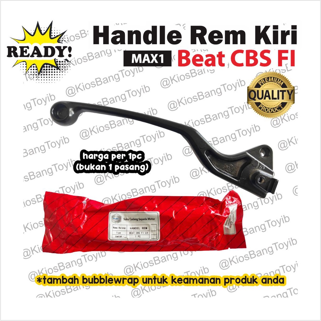 Handle Tuas Rem Kiri (L/H) Honda Beat CBS FI Vario 125 HITAM / SILVER MAX1)