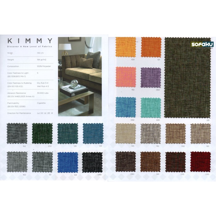 Sofa-Bantal- Kimmy Ateja Fabric Kain Upholyster - Kain Jok Sofa Fabric Tebal - Setengah Meter