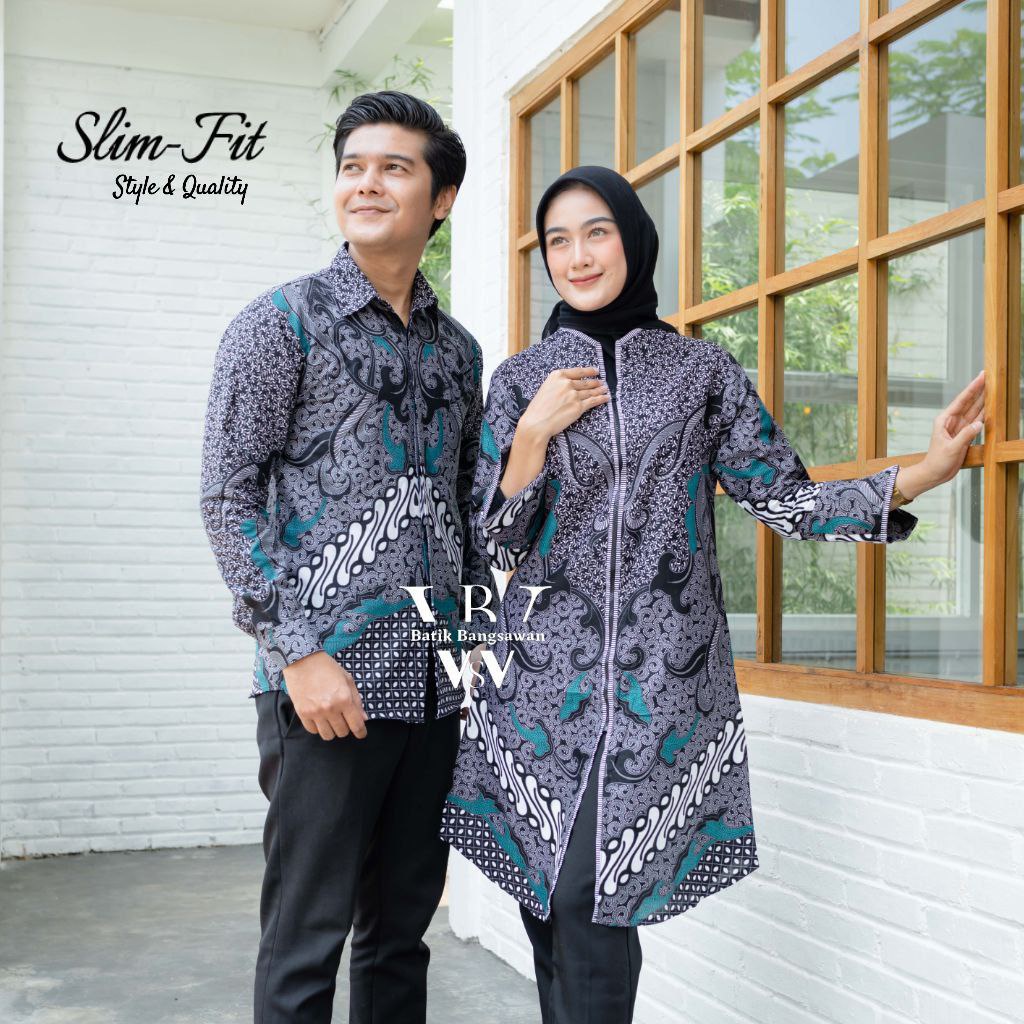 Batik Couple / Batik Couple Modern / Baju Batik Couple / Batik Tunik Couple / Kemeja Batik Couple