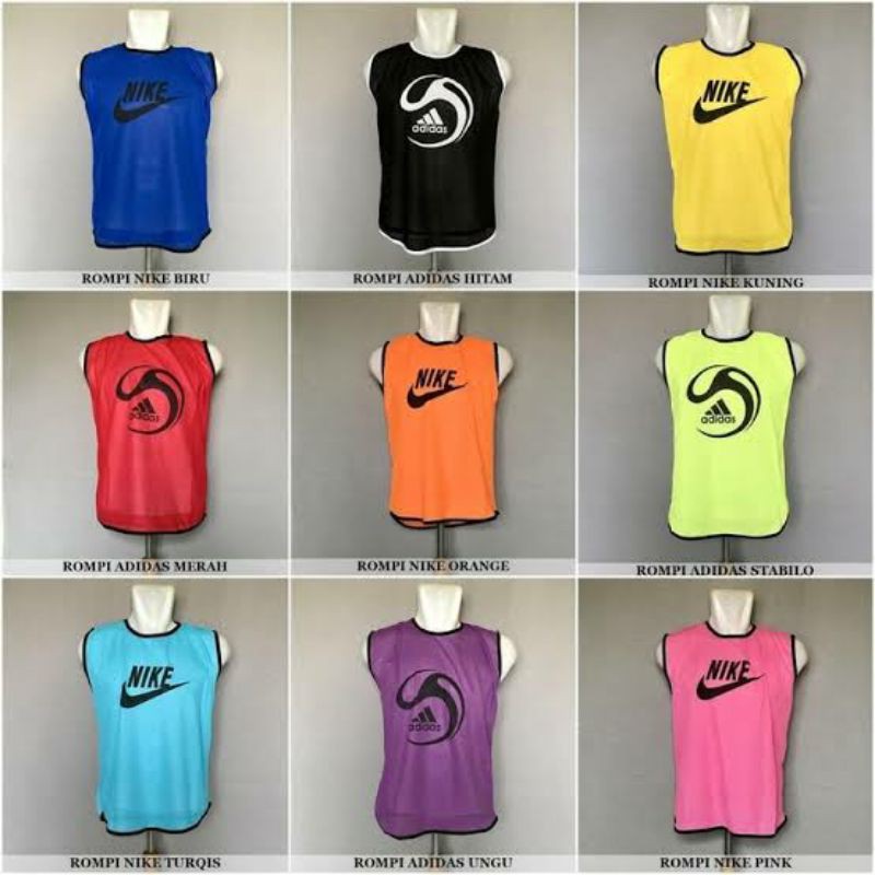 ROMPI JERSEY FUTSAL / SEPAK BOLA LATIHAN MURAH ISI 6 pcs