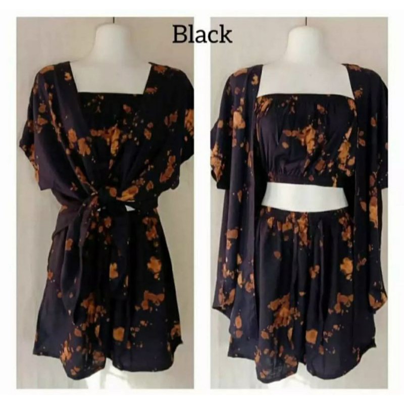 ONE SET KEMBEN CARDIGAN PENDEK / BISA COD