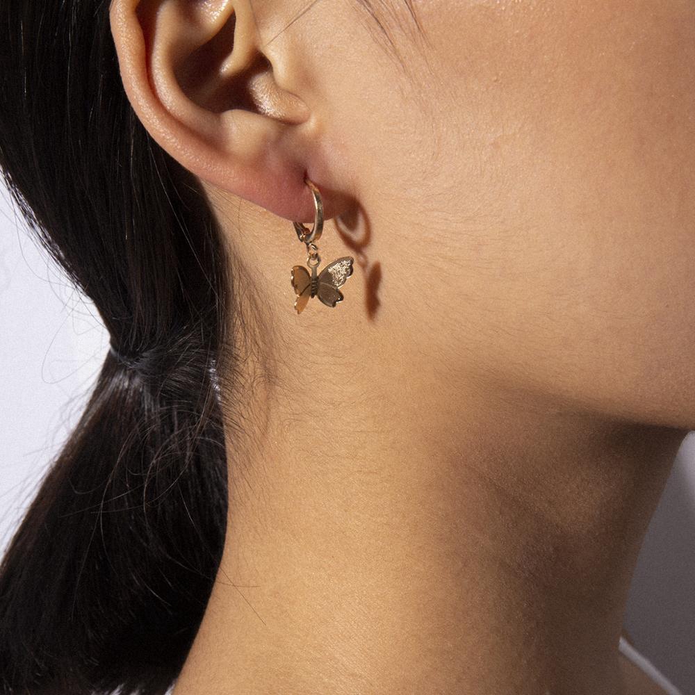 [ Women Popular Metal Butterfly Pendant Earrings ] [Ladies Korean INS Style Drop Earring] [Girls Sweet Stud Earrings]