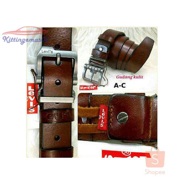 IKAT PINGGANG PRIA GESPER SABUK KTG2I11 LEVIS WANITAIMPORT 100% ASLI KULIT