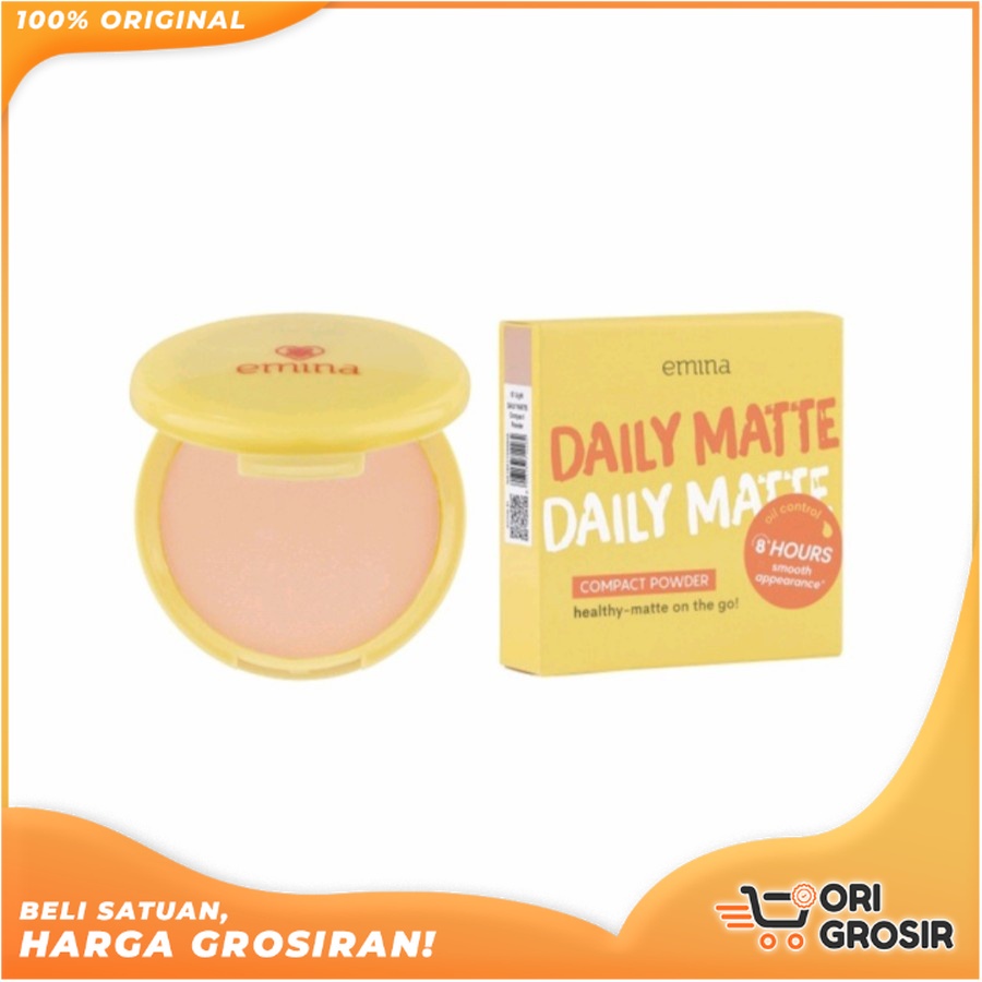 ORI Grosir EMINA Daily Matte Compact Powder 11gr - Bedak Padat