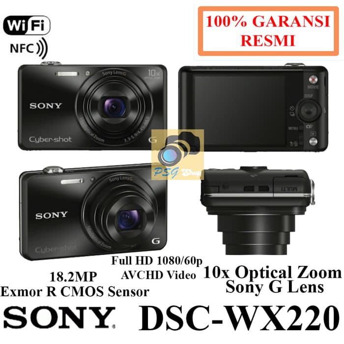 Sony Kamera Digital DSC WX220 Black