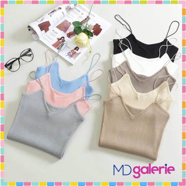 TankTop Baju Wanita Fashion Rajut Korea Casual / Tank Top Singlet Dalaman Wanita 10245