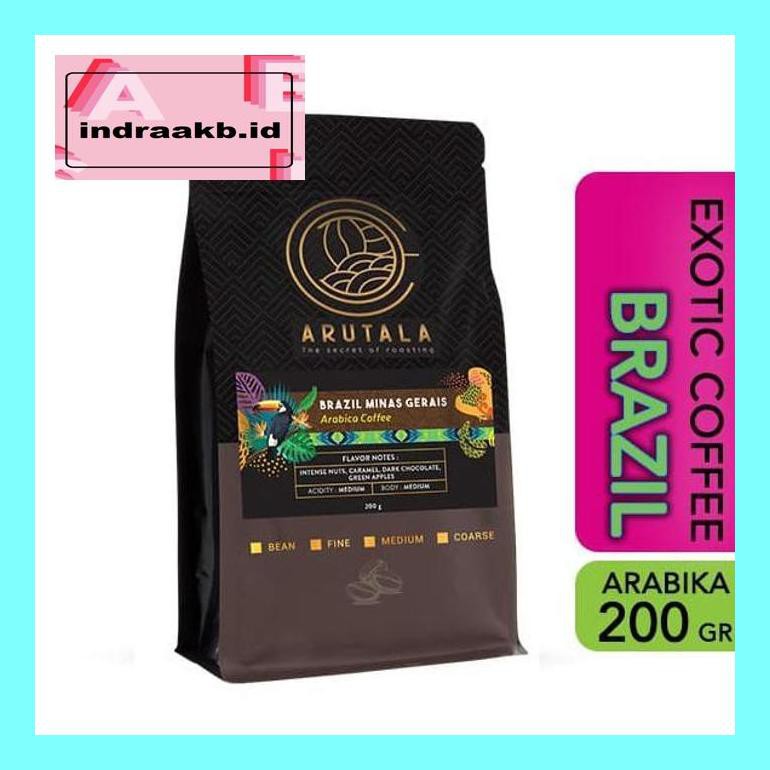 

Kops05X Arutala Kopi Brazil Minas Gerais Arabika 200 Gram - Biji Cof05Sc