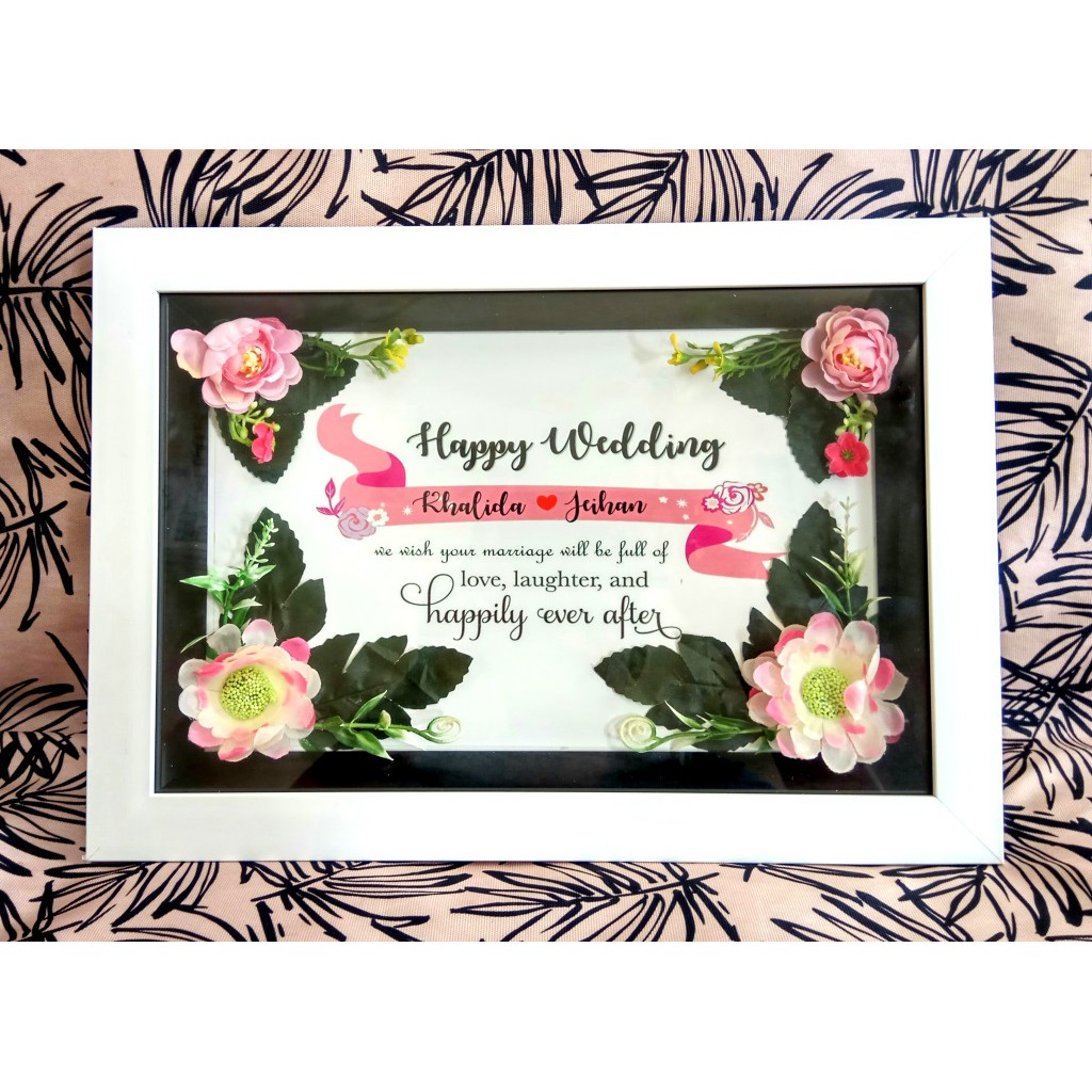 Bingkai 3D Kado Pernikahan Bisa Custom Untuk Kado Wisuda Kado Ulang Tahun Kado Sahabat