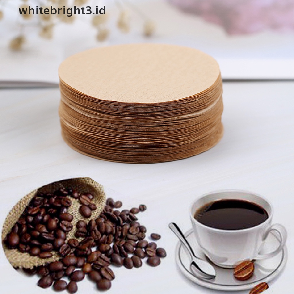 (whitebright3.id) 100pcs / Pak Kertas Filter Pembuat Kopi Pengganti Untuk Aeropress