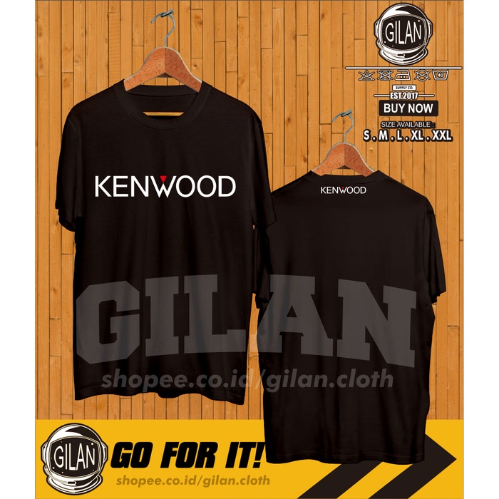 Kaos Baju Kenwood Logo Audio Mobil Racing Otomotif - Gilan Cloth