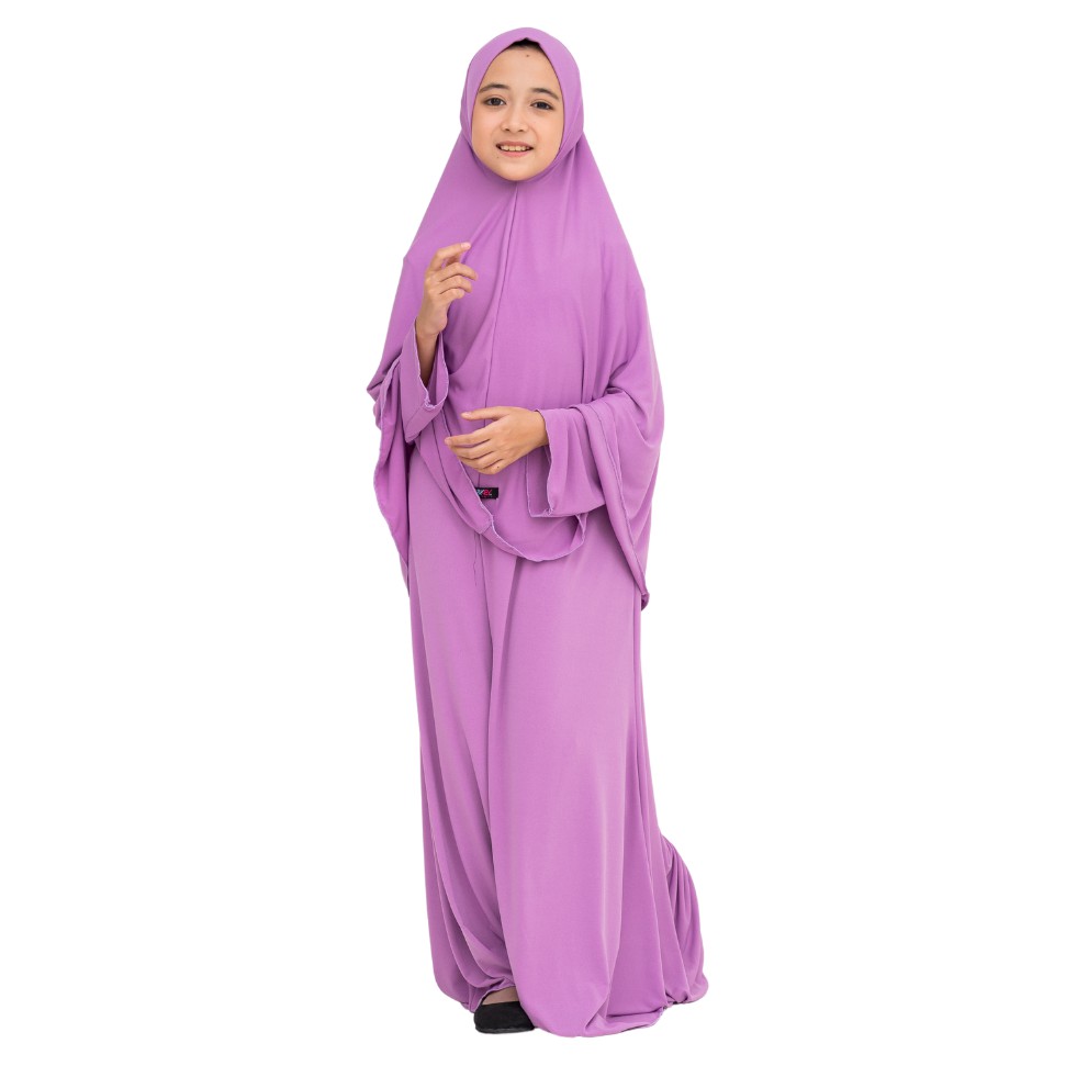 BAJU GAMIS POLOS SYARI SET HIJAB JUMBO UNTUK ANAK 1 SD 12 ...