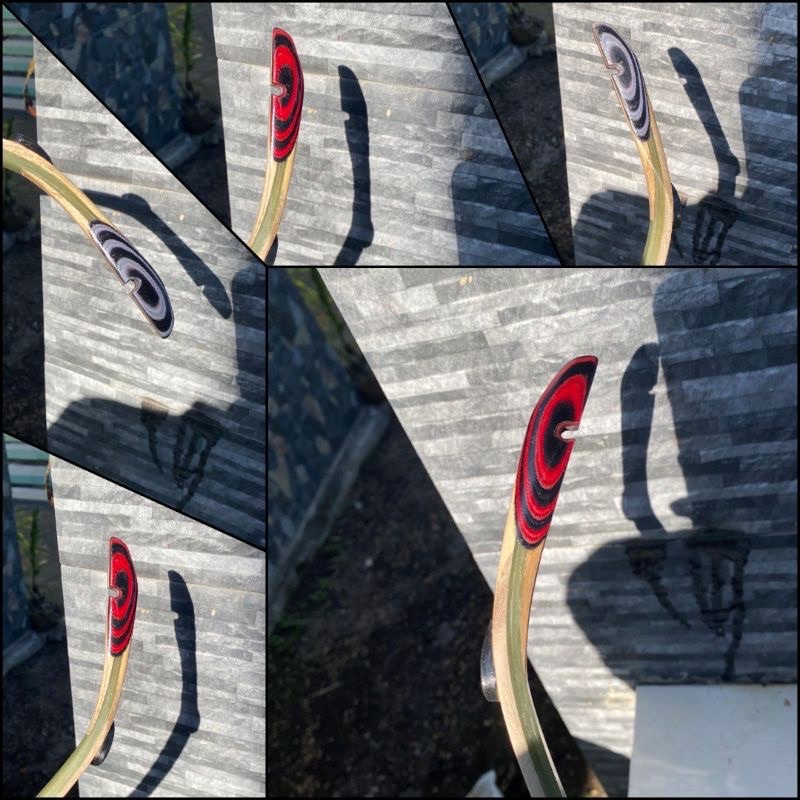 mikarta pelapis siyah siyah busur panah