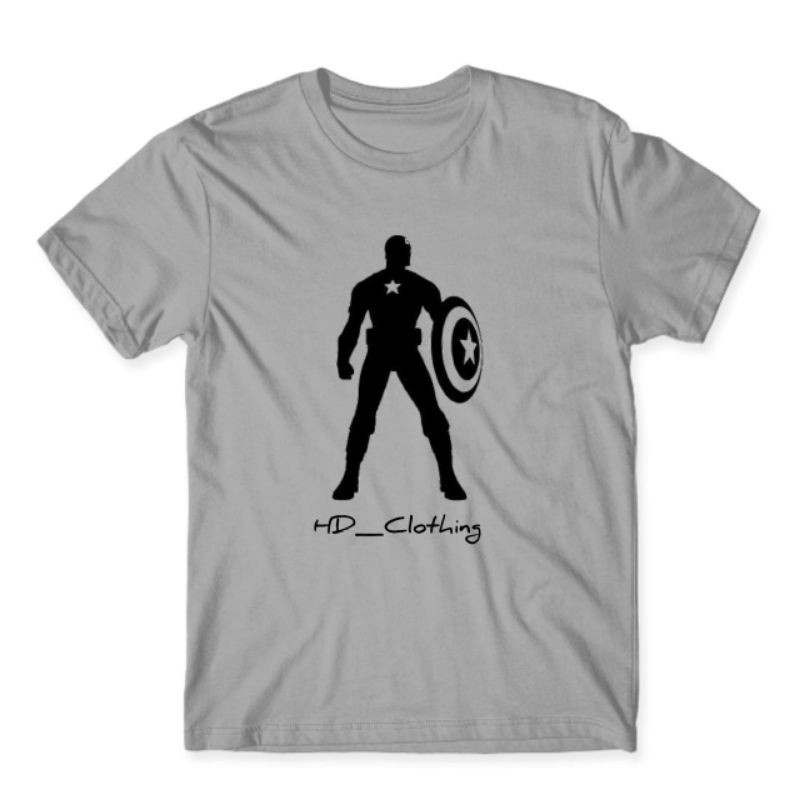 kaos superhero motif captain america baju pria dewasa dan anak couple keluarga