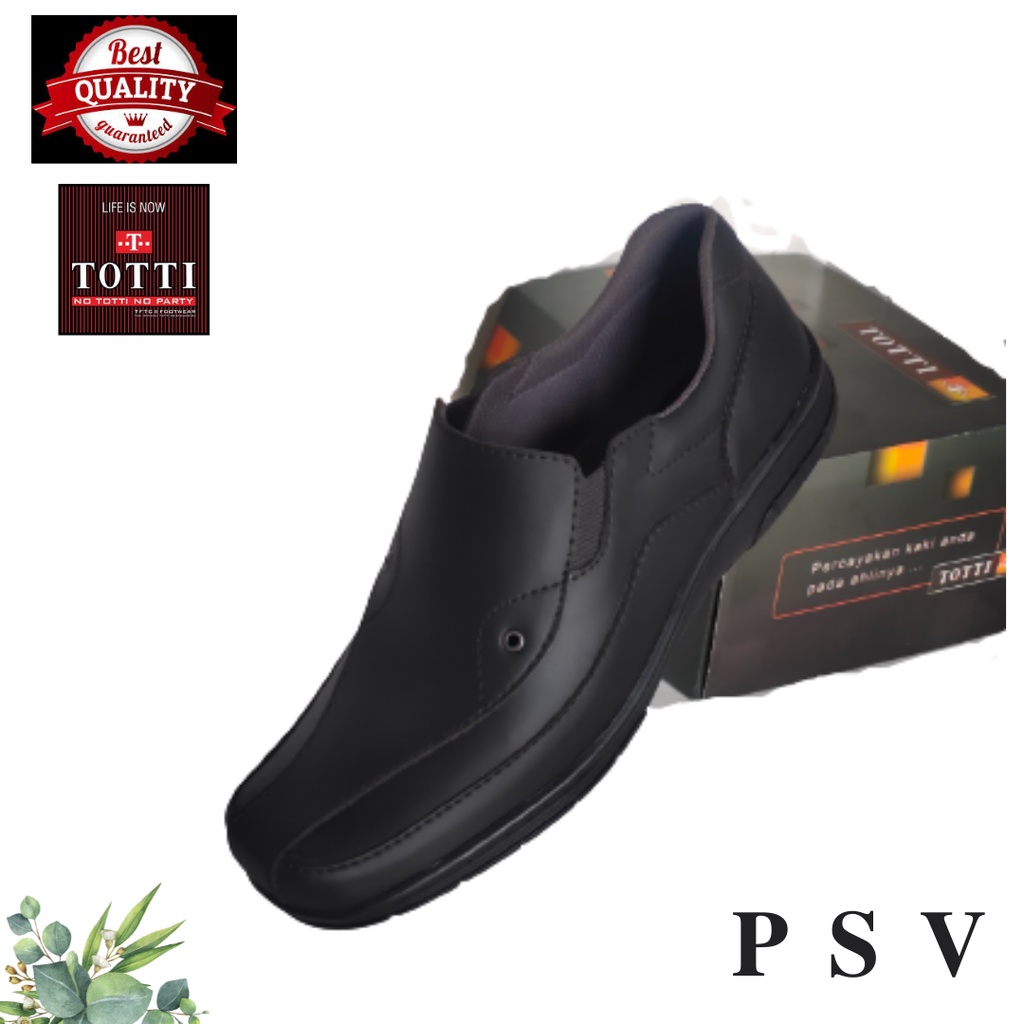 Sepatu Slip On Pria Hitam bahan sintetis Kasual Kerja formal Cowok Casual Loafers Laki laki