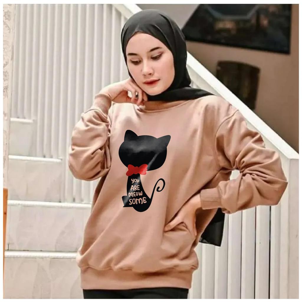 Kaos Lengan Panjang  / Kaos Sweatshirt / Atasan Wanita / Atasan Wanita Lengan Panjang