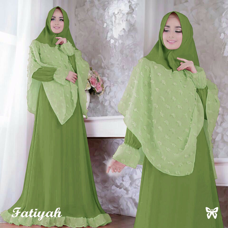 HOPYLOVY SALE - Gamis Maxi Dress + Bergo wanita Fatiyah Rubiah