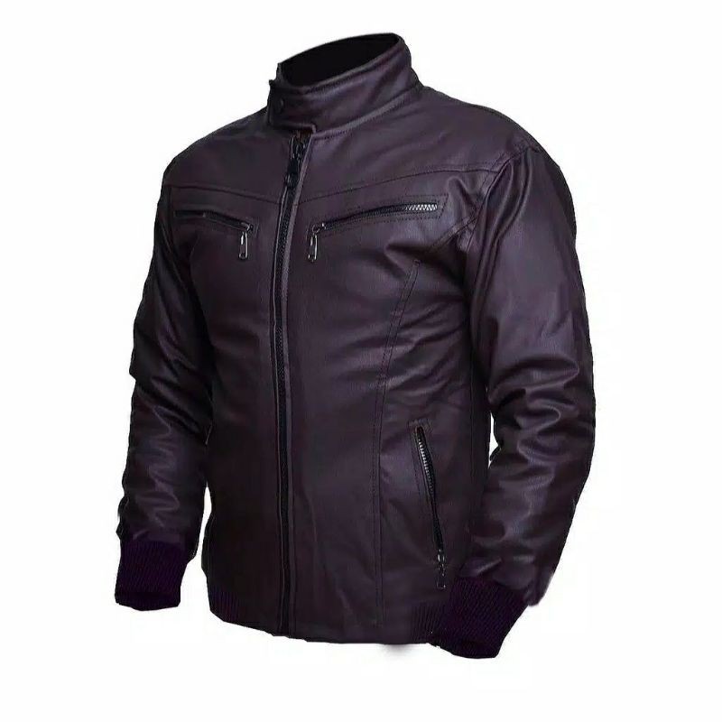 Jaket Kulit Distro BKR041 Premium Pria | Jaket Motor Bikers Touring cowok Laki laki