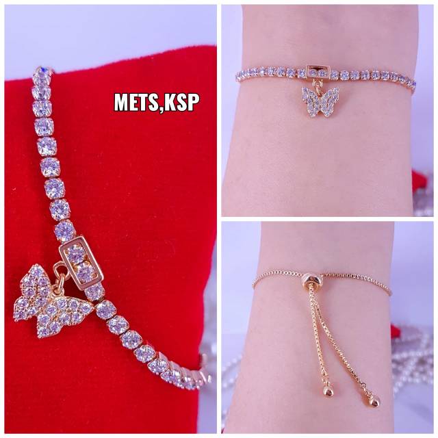 Gelang serut silver 925 (ada kode) dan vier (a,b,c,d)