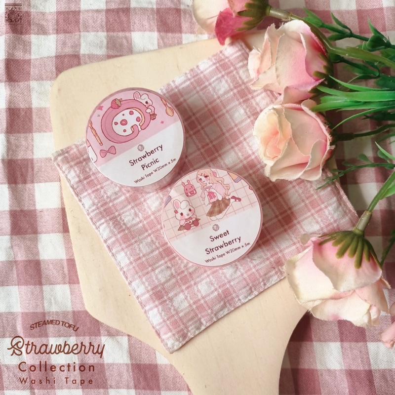 

Strawberry Collection: Washi Tape by Steamed Tofu