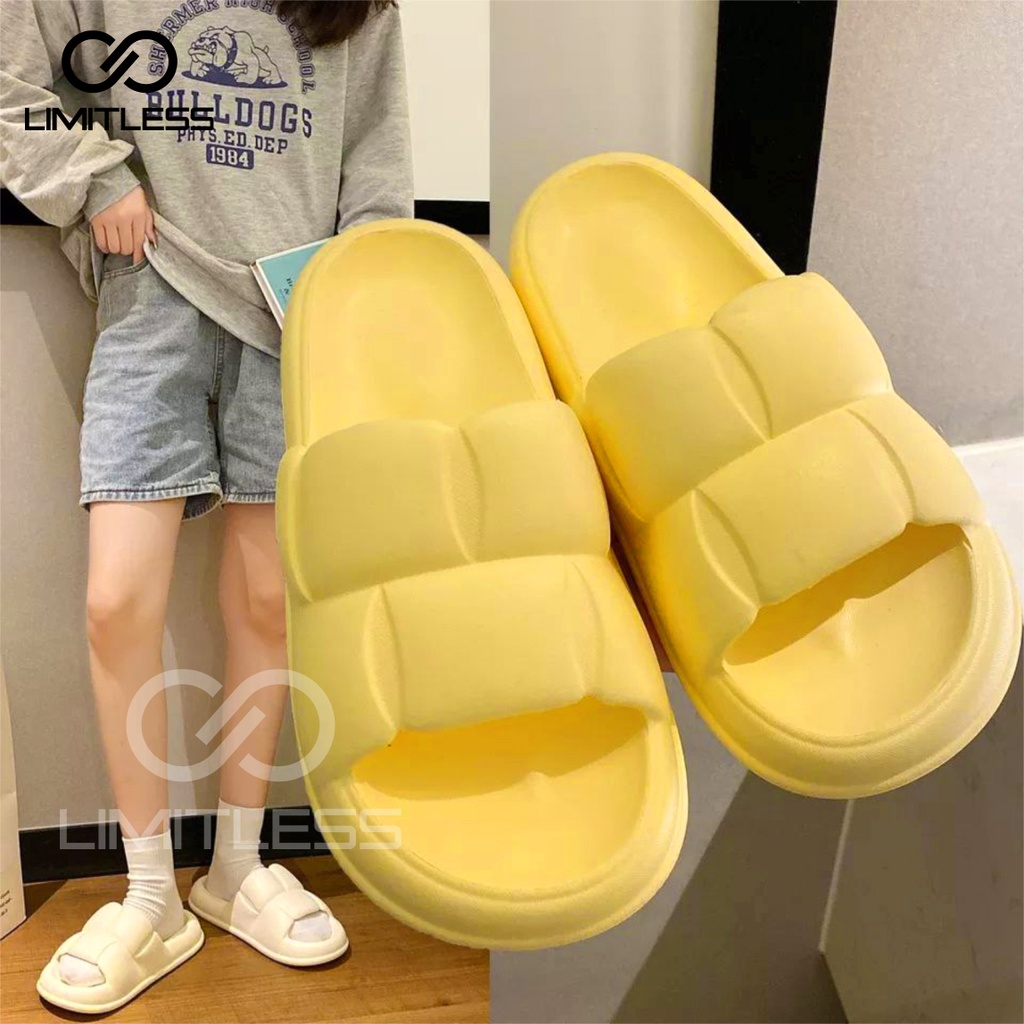 Sendal Slop Wanita Empuk Ringan Kekinian Fashionable Sandal Rumah Selop Cewek Slide Anti Slip On Eva Phylon Nyaman Rumahan Terbaru Korean Style