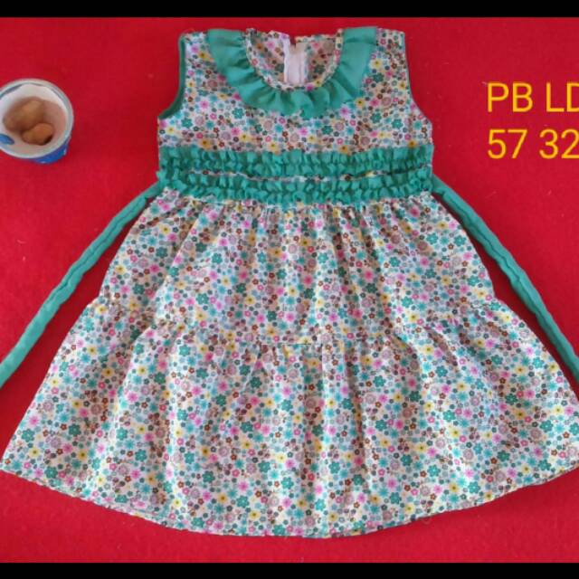 Dress anak perempuan (hijau tosca)