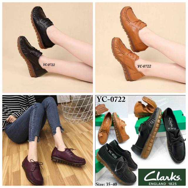 Clarks sepatu women 0722 / Clars leather empuk